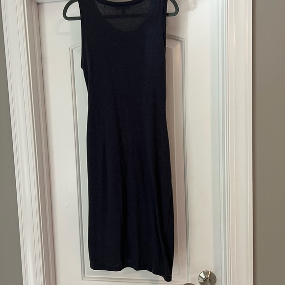 Dusty twilight blue, bodycon mini dress with side ruching, Medium - Picture 5 of 9
